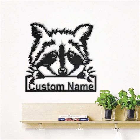 Personalized Raccoon Metal Sign Art V2 Custom Raccoon Metal | Etsy