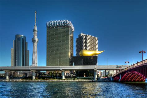 Tokyo: Skytree, Asahi Flame, Sumida River & Azuma Bridge (HDR Photo) - Japan Travel Mate