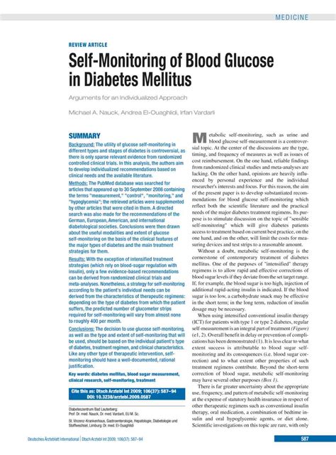 Review Articles On Diabetes Mellitus - DiabetesWalls