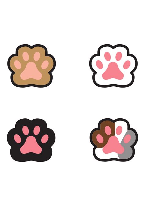 Cat Paws Clipart Free SVG File - SVG Heart