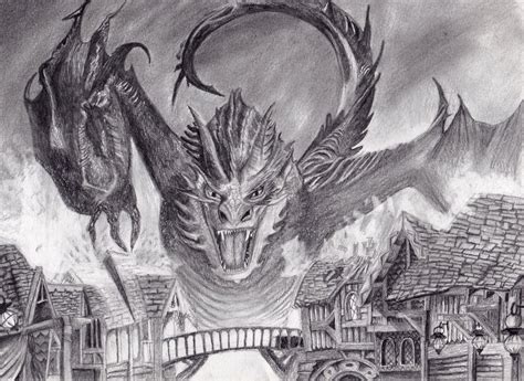 Smaug Dragon Drawing at PaintingValley.com | Explore collection of Smaug Dragon Drawing