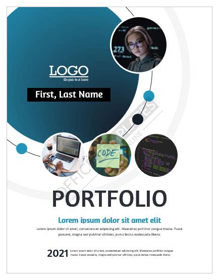 Career Portfolio Cover Page Ms Word Cover Page Templates - Photos