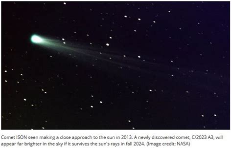 Comet C/2023 A3 might be a bright visible star in 2024 - Ancient360