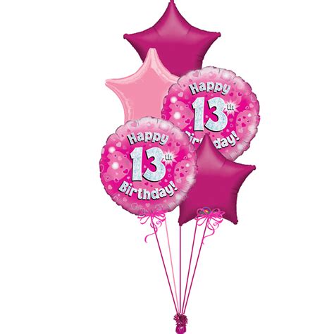 Pink Age 13 Bunch | Magic Balloons