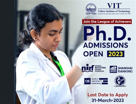 VIT PhD Admission 2023. VITREE Application Open