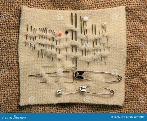 Pins and needles stock image. Image of tailor, metallic - 1673247