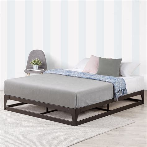 Mellow Ace of Base 9" Hinged Metal Platform Bed with Steel Slats, Black, Twin - Walmart.com