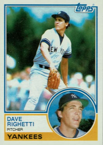 Dave "Rags" Righetti: Rookie of the Year, 2x AL Rolaids Relief Man of The Year, 2x MLB All-Star ...