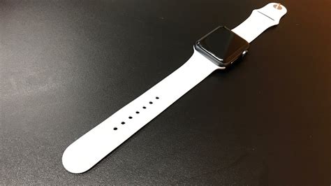 Unboxing Apple Watch White Sport Band! Looks on Space Gray 42mm - YouTube