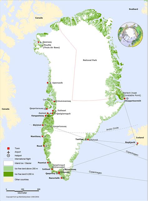 Map of Greenland - Nations Online Project