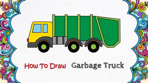 Garbage Truck Drawing Outline