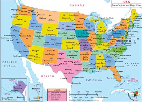 US Map with States and Cities, List of Major Cities of USA | Us map with cities, United states ...