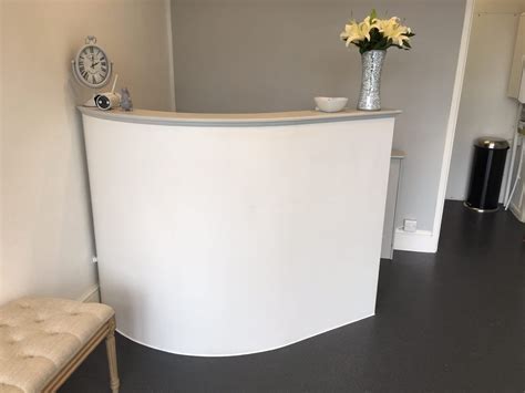 Curved Salon Reception Desk - Bespoke MDF