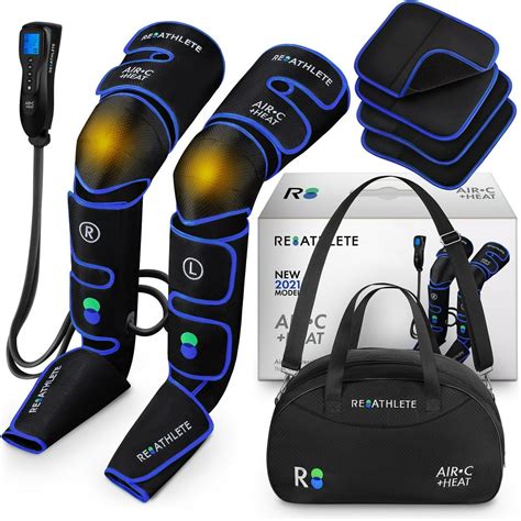 Reathlete Leg Massager, Air Compression for Circulation Calf Feet Thigh Massage, Muscle Pain ...