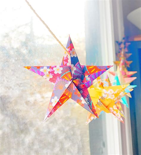 Origami Paper Star Garland Unique Colorful Star Bunting - Etsy