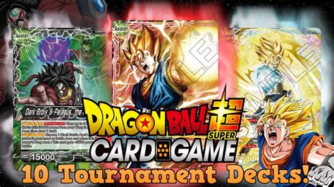 10 Dragon Ball Super Card Game Decks To Expect At Tournaments! - YouTube