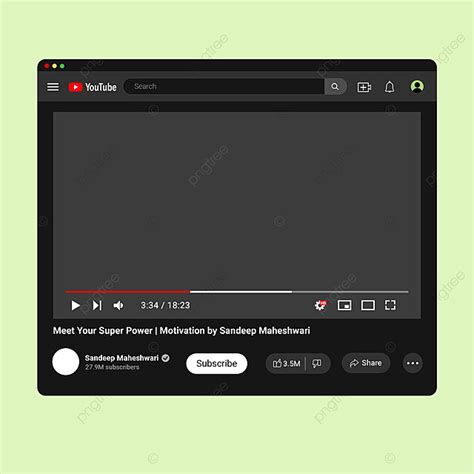 Youtube Video Player Ui 100 Editable Template Download on Pngtree