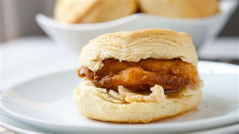 Southern Fried Chicken Biscuit Sandwiches Recipe - Tablespoon.com