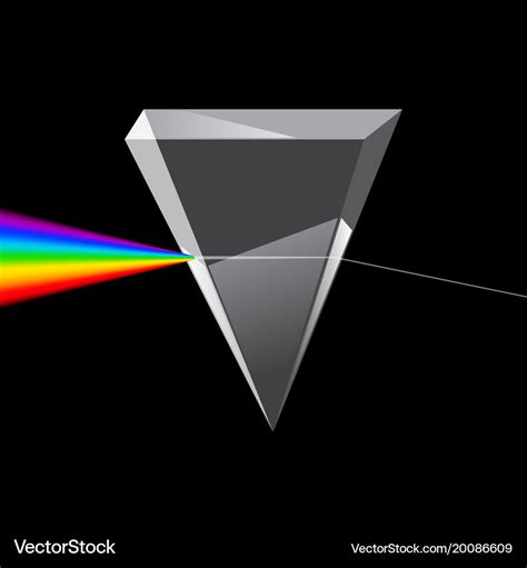 Refraction of light through a prism Royalty Free Vector