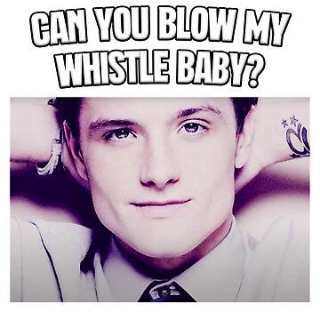 "Can You Blow My Whistle Baby? | Josh Hutcherson | TikTok Meme" Sticker for Sale by Artlix Shop ...