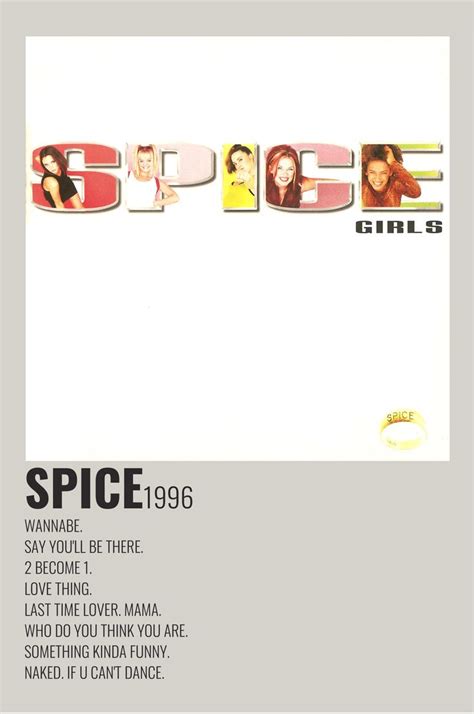 Spice by Spice Girls | Album Wall Art | Spice girls albums, Music poster design, Vintage music ...