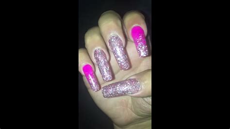 Glam and Glitz Acrylic Nail - YouTube