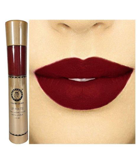Buy COLORS QUEEN 2 In 1 Matte Lip Gloss and Lipstick | Mehroon Shade ...