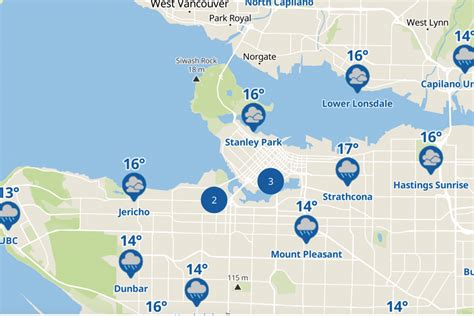 Vancouver weather: top 5 neighbourhoods with most rainfall - Vancouver ...