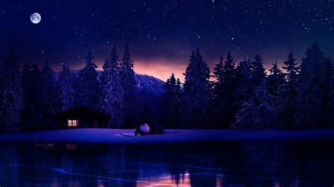 1920x1080 Lake Near House Winter 4k Laptop Full HD 1080P ,HD 4k ...