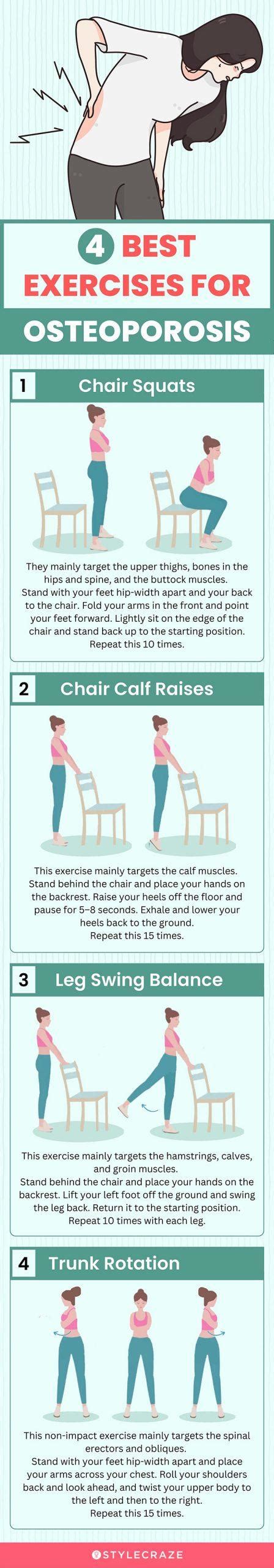 12 Safe Exercises For Osteoporosis With Steps And Pictures