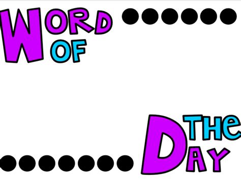 Word Of The Day display | Teaching Resources