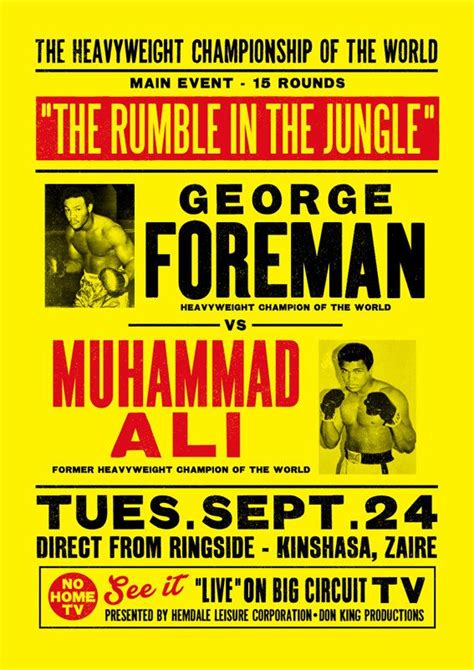 Image result for rumble in the jungle poster | Vintage Boxing Posters ...