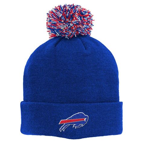 Buffalo Bills Youth Basic Cuffed Knit Hat With Pom - Royal