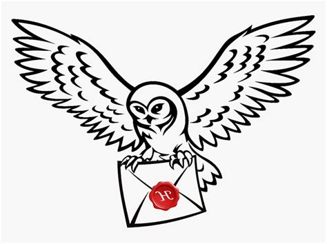 Harry Potter Hedwig Drawing - Harry Potter Symbol Owl, HD Png Download , Transparent Png Image ...