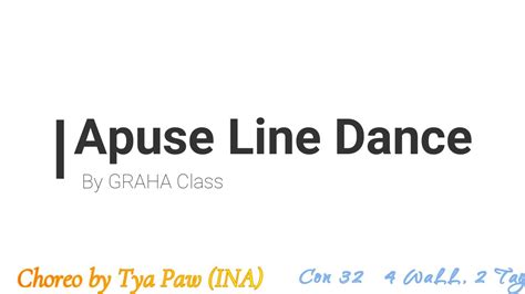 Apuse Line Dance // By GRAHA Class - YouTube