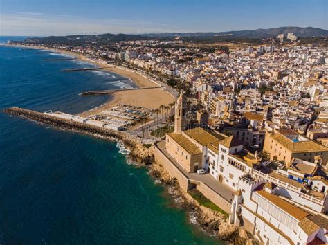 Beautiful Beach of Sitges in Barcelona, Catalonia in a Holidays Vllage ...