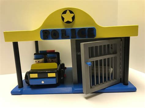 Wooden Toy Toddler Police Station Set with Police Car 2 | Etsy