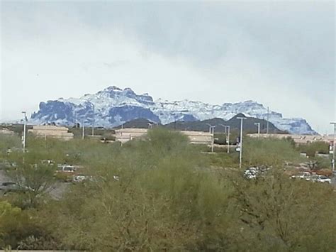 Snow on the Superstitions 2/20/13 :) temp in Mesa now 46 | Places to ...