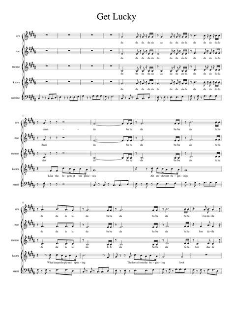 Get Lucky Sheet music for Piano (Mixed Quintet) | Musescore.com