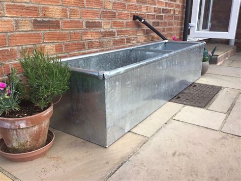 6ft Galvanised Water Trough Garden Planter Feature Raised Bed Garden Feature. (Delivery ...