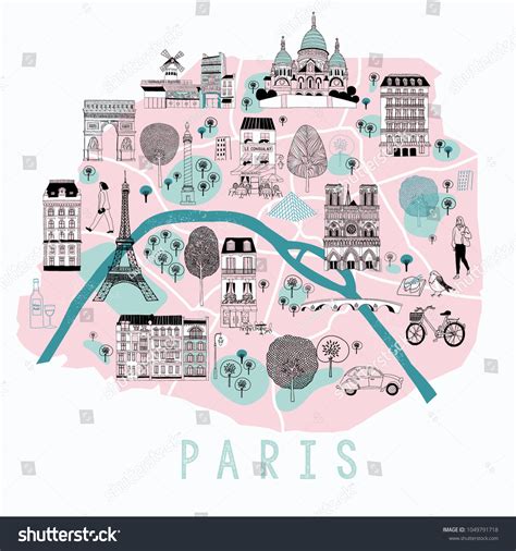 1,418 imágenes de Paris map sketch - Imágenes, fotos y vectores de ...