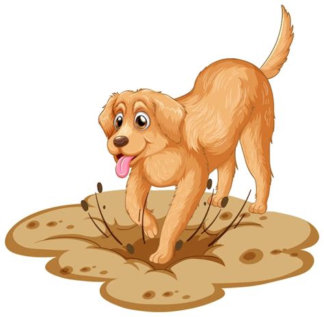 Cartoon dog pooping - Stock Illustration [55494216] - PIXTA - Clip Art Library