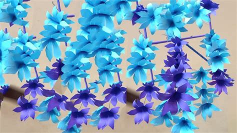 Paper Flowers Wall Hanging | Room decor ideas - YouTube