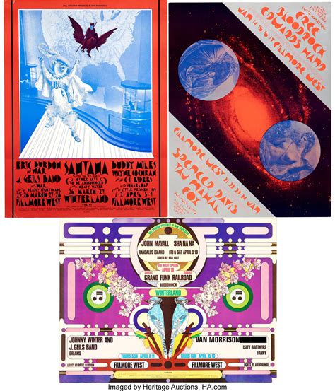 Group of (3) Various Bill Graham Concert Posters.... (Total: 3 | Lot ...