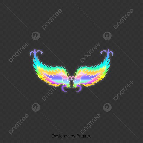 Angel Wings Cartoon PNG Picture, Cartoon Fantasy Gradient Angel Wings ...