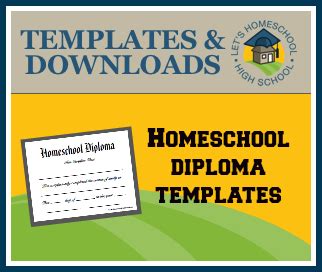 Homeschool High School Diploma Templates | Homeschool high school, Free high school diploma ...