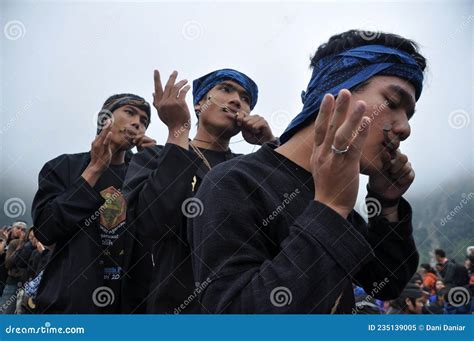 Sundanese Musician Playing Karinding Music at Sundanese Traditional Ceremony, Bandung ...