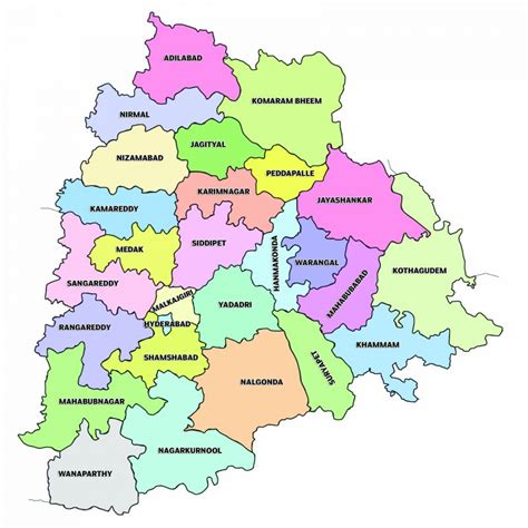 Maps of new Telangana districts online; people invited for suggestion | Maps of new Telangana ...