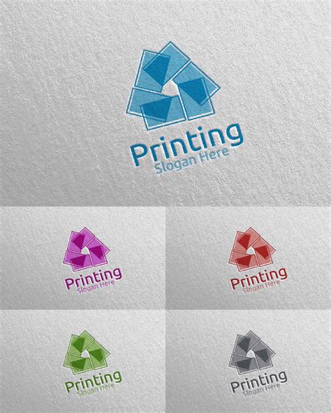 Paper Printing Company Design Logo Template