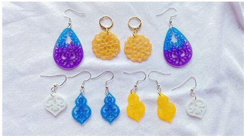 3 New Model Resin Earrings/making treding resin filigree earrings/uv resin earrings/diy earrings ...